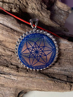Amulett – Bifilar Spule – Vector Equilibrium – Bifilar / Fermat + Vector Equilibrium – 35 mm / zinnlegiert – Produktansicht 1