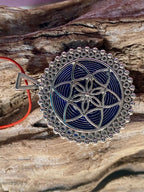 Amulett – Bifilar Spule – Vector Equilibrium – Bifilar / Fermat + Vector Equilibrium – 35 mm / zinnlegiert – Produktansicht 1
