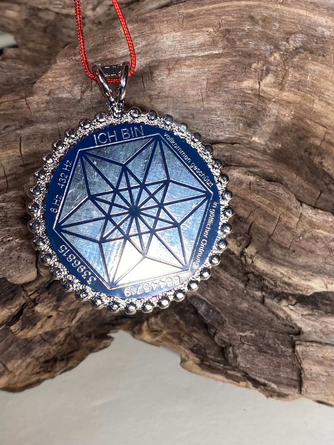 Amulett – Bifilar Spule – Vector Equilibrium – Bifilar / Fermat + Vector Equilibrium – 35 mm / zinnlegiert – Produktansicht 1