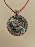 Amulett – Metatron – Blume des Lebens als – Metatron + Blume des Lebens – 32 mm / goldlegiert / Fassung – Produktansicht 1