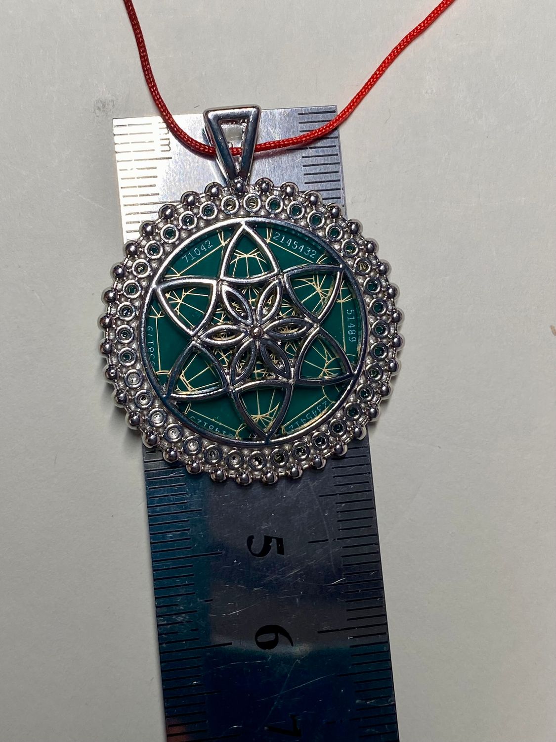 Amulett – Metatron – Blume des Lebens als – Metatron + Blume des Lebens – 32 mm / goldlegiert / Fassung – Produktansicht 1