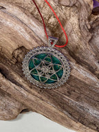 Amulett – Metatron – Blume des Lebens als – Metatron + Blume des Lebens – 32 mm / goldlegiert / Fassung – Produktansicht 1