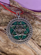Amulett – Metatron – Blume des Lebens als – Metatron + Blume des Lebens – 32 mm / goldlegiert / Fassung – Produktansicht 1