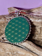 Amulett – Metatron – Blume des Lebens als – Metatron + Blume des Lebens – 32 mm / goldlegiert / Fassung – Produktansicht 1