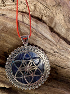 Amulett – Bifilar Spule – Vector Equilibrium – Bifilar / Fermat + Vector Equilibrium – 35 mm / zinnlegiert – Produktansicht 1
