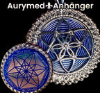 Amulett – Bifilar Spule – Vector Equilibrium – Bifilar / Fermat + Vector Equilibrium – 35 mm / zinnlegiert – Produktansicht 1