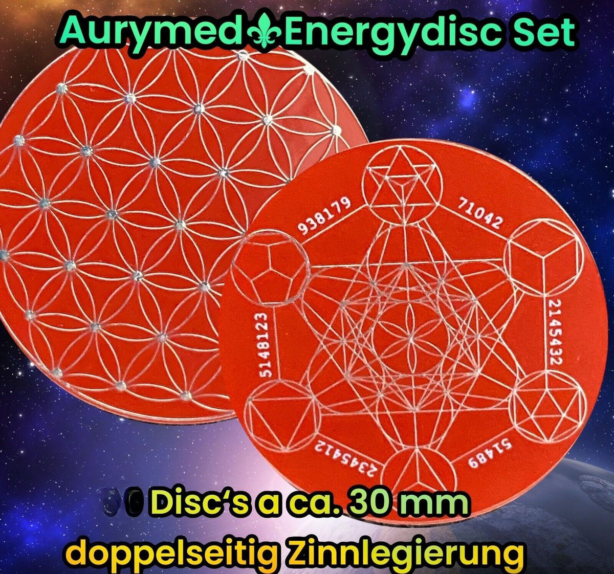 30 mm Discs – Blume des Lebens & Metatron – Sparset