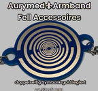 Armband - 1 Stück - Lakhovsky Style Design, doppelseitige Symbolik mit Gold legiert, Kupfer unterlegt