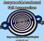 Armband - 1 Stück - Lakhovsky Style Design, doppelseitige Symbolik mit Gold legiert, Kupfer unterlegt