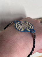 Armband - 1 Stück - Lakhovsky Style Design, doppelseitige Symbolik mit Gold legiert, Kupfer unterlegt