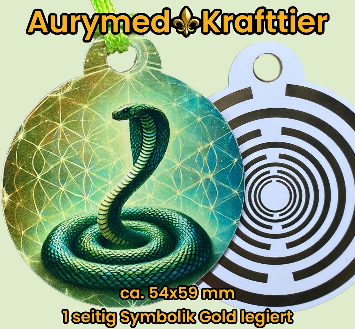 Krafttier Anhänger Schlange – Produktansicht 1