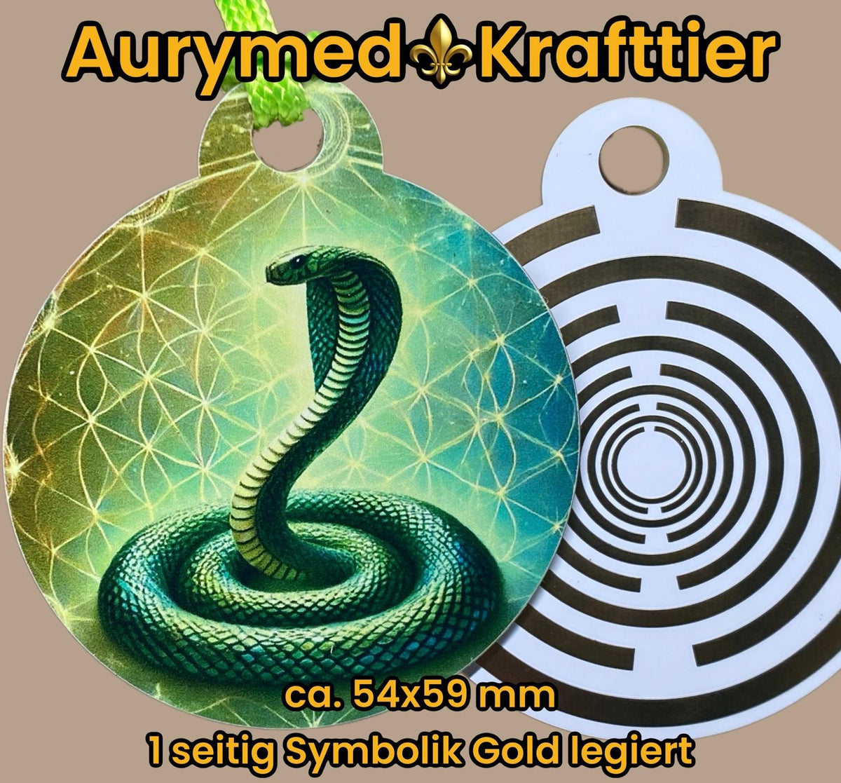 Krafttier Anhänger Schlange – Produktansicht 1