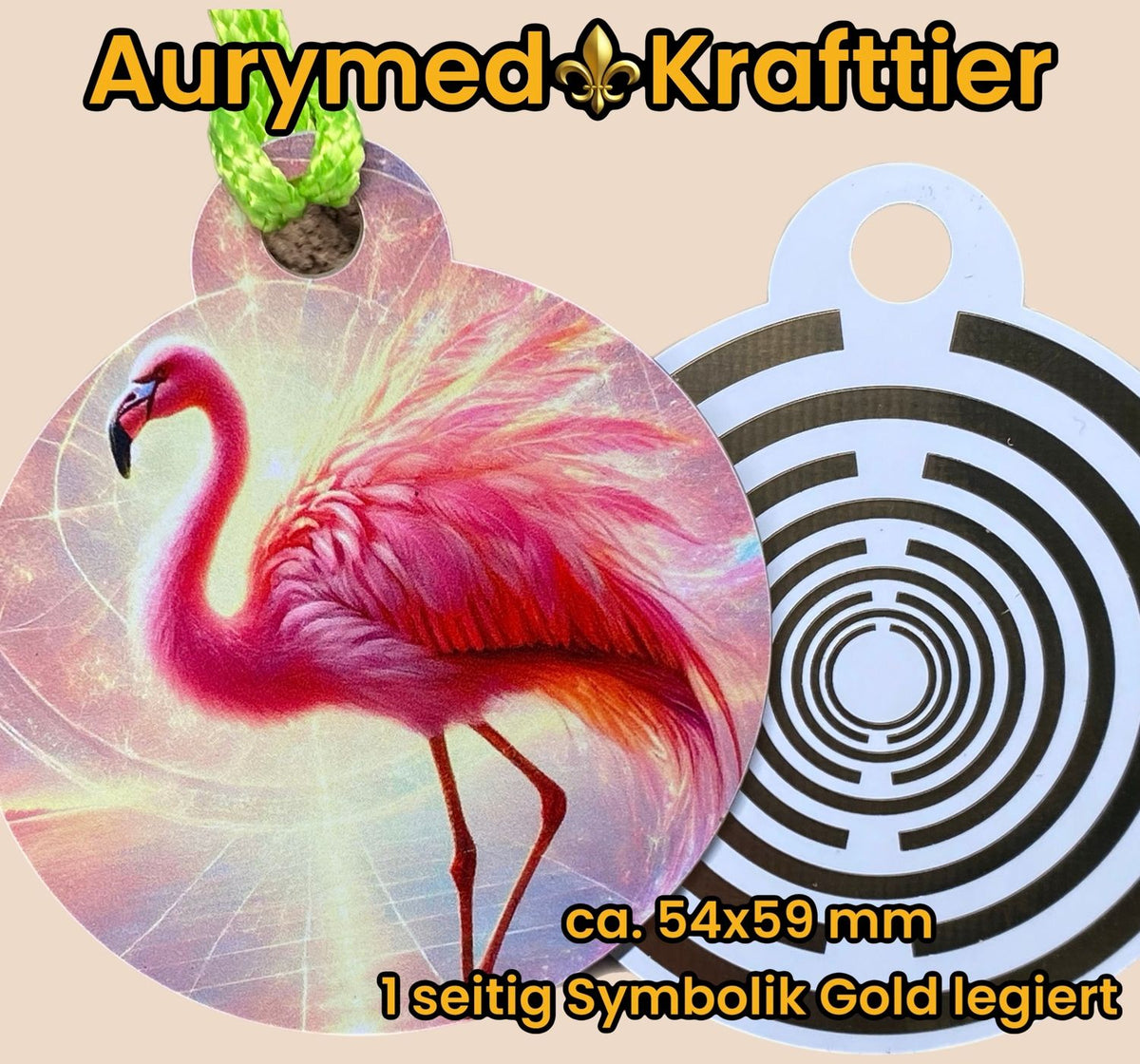 Krafttier Anhänger Flamingo – Produktansicht 1