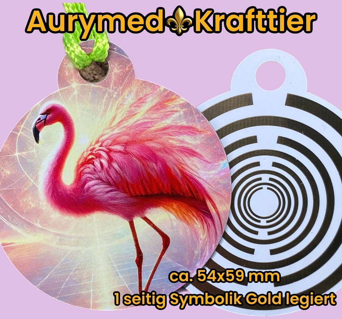 Krafttier Anhänger Flamingo – Produktansicht 1