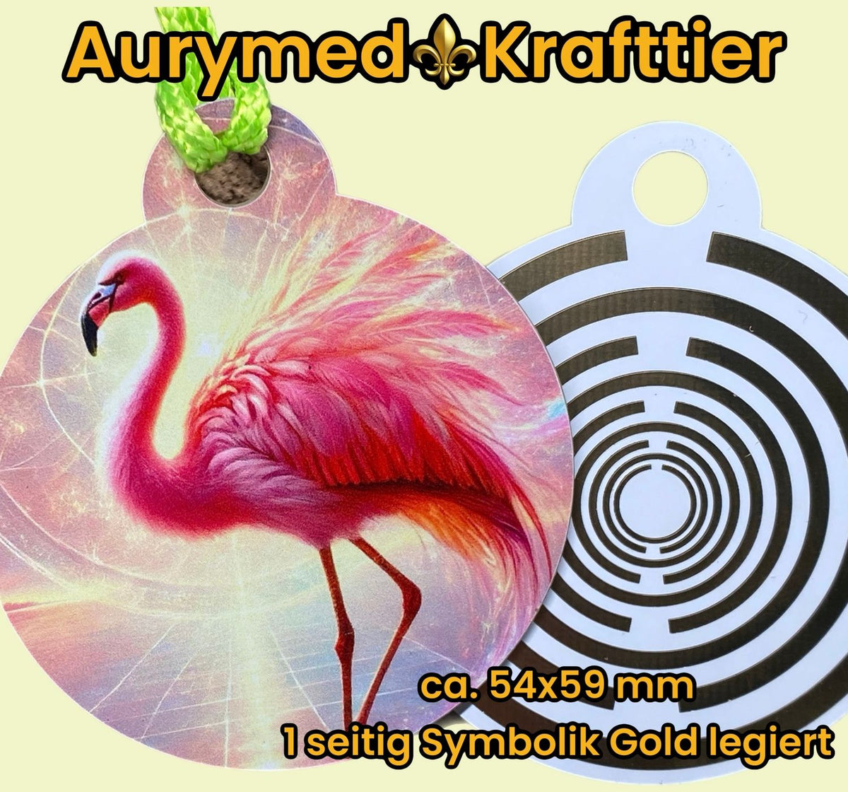 Krafttier Anhänger Flamingo – Produktansicht 1