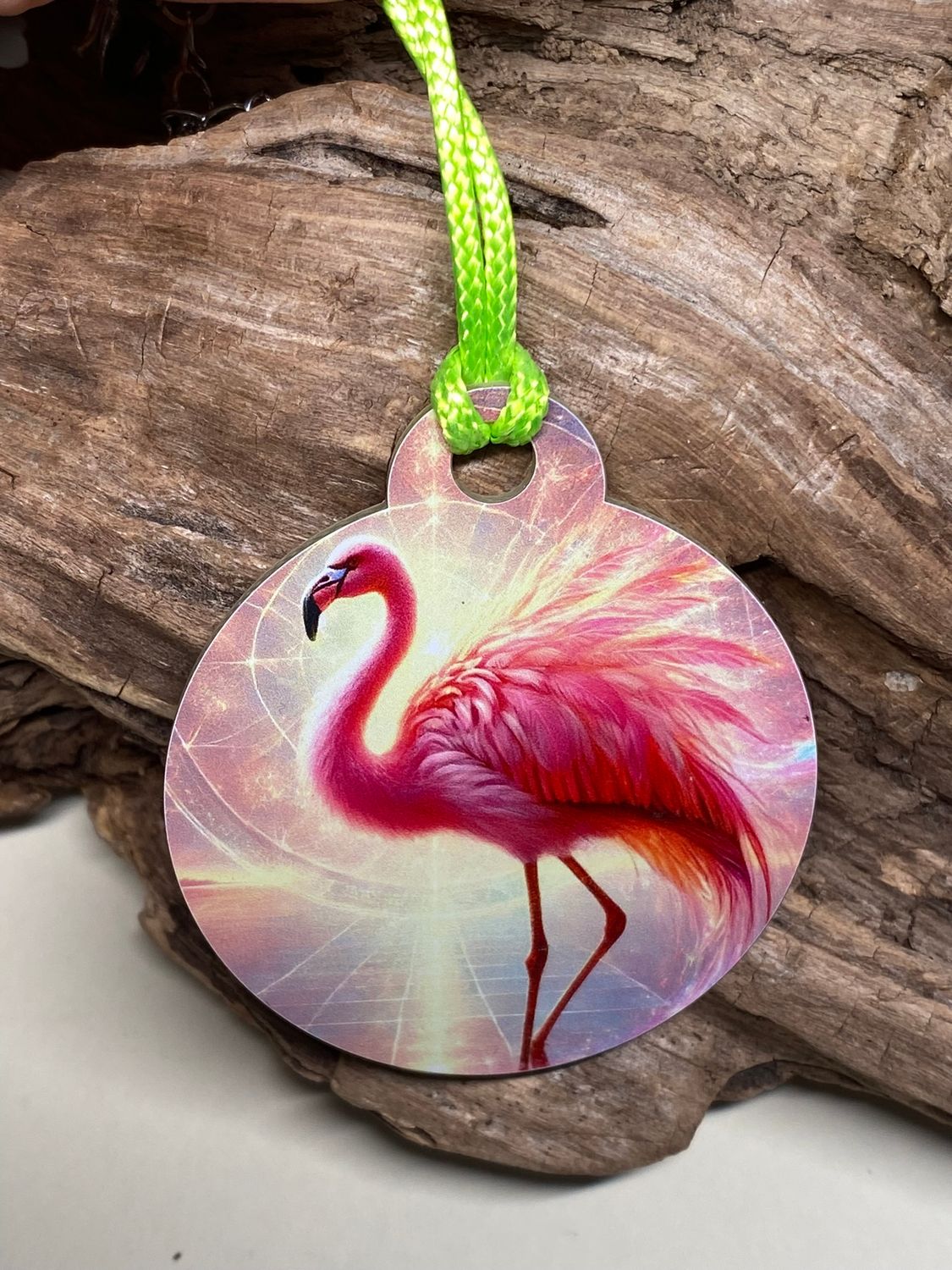 Krafttier Anhänger Flamingo – Produktansicht 1
