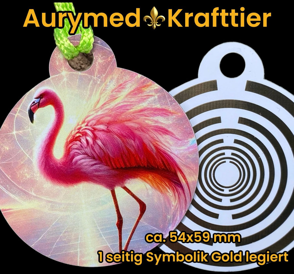 Krafttier Anhänger Flamingo – Produktansicht 1