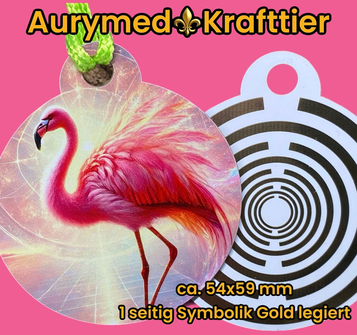Krafttier Anhänger Flamingo – Produktansicht 1