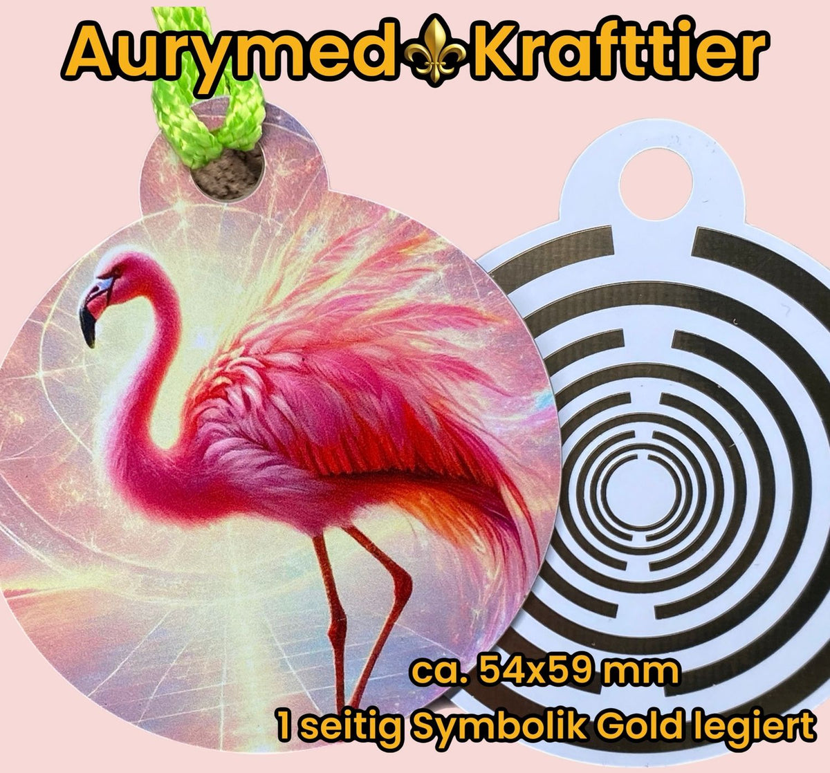 Krafttier Anhänger Flamingo – Produktansicht 1