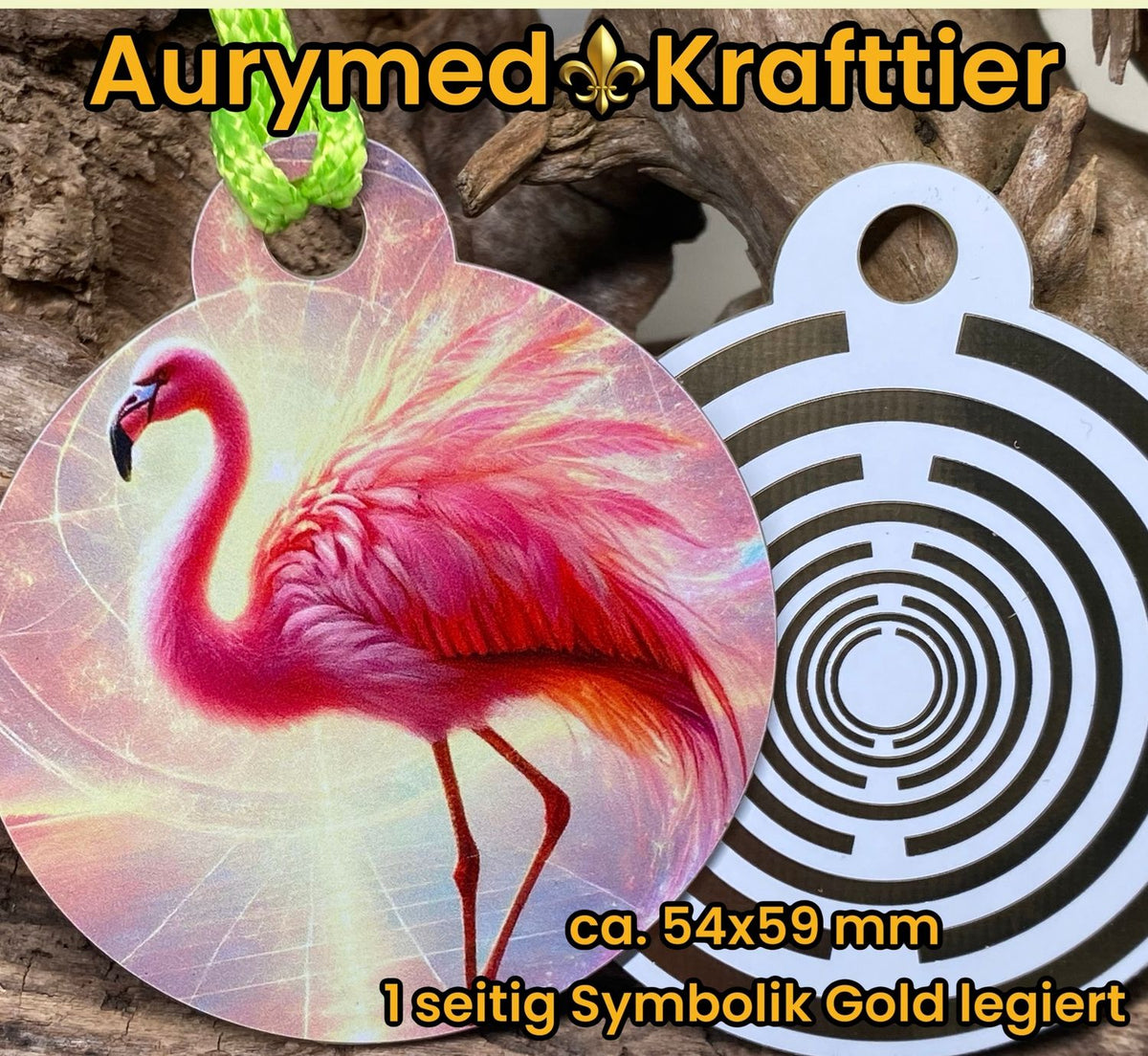 Krafttier Anhänger Flamingo – Produktansicht 1
