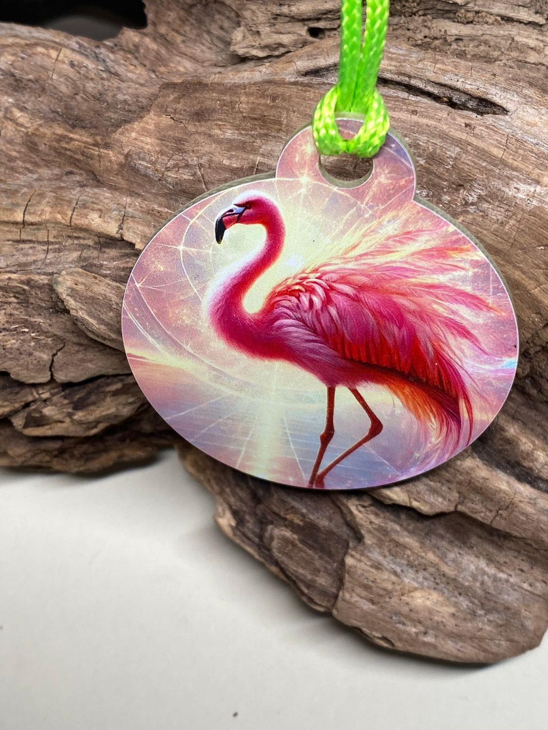Krafttier Anhänger Flamingo – Produktansicht 1