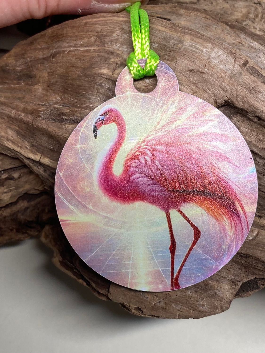 Krafttier Anhänger Flamingo – Produktansicht 1