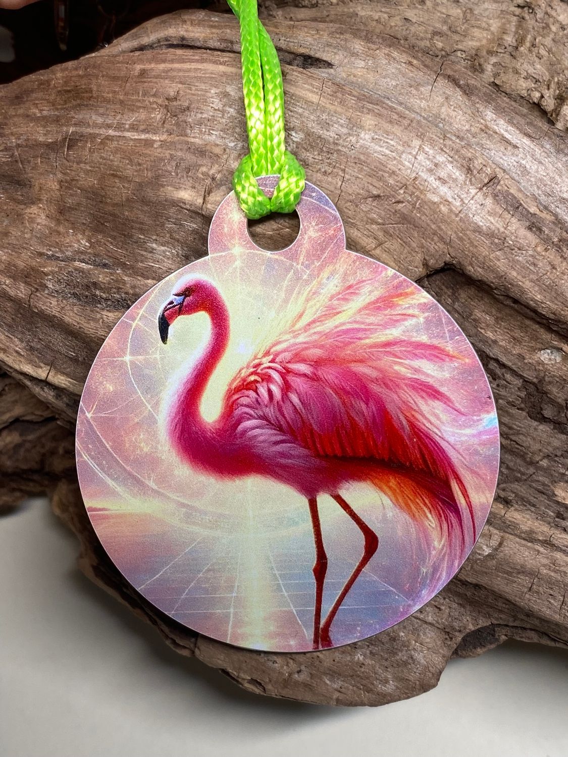 Krafttier Anhänger Flamingo – Produktansicht 1