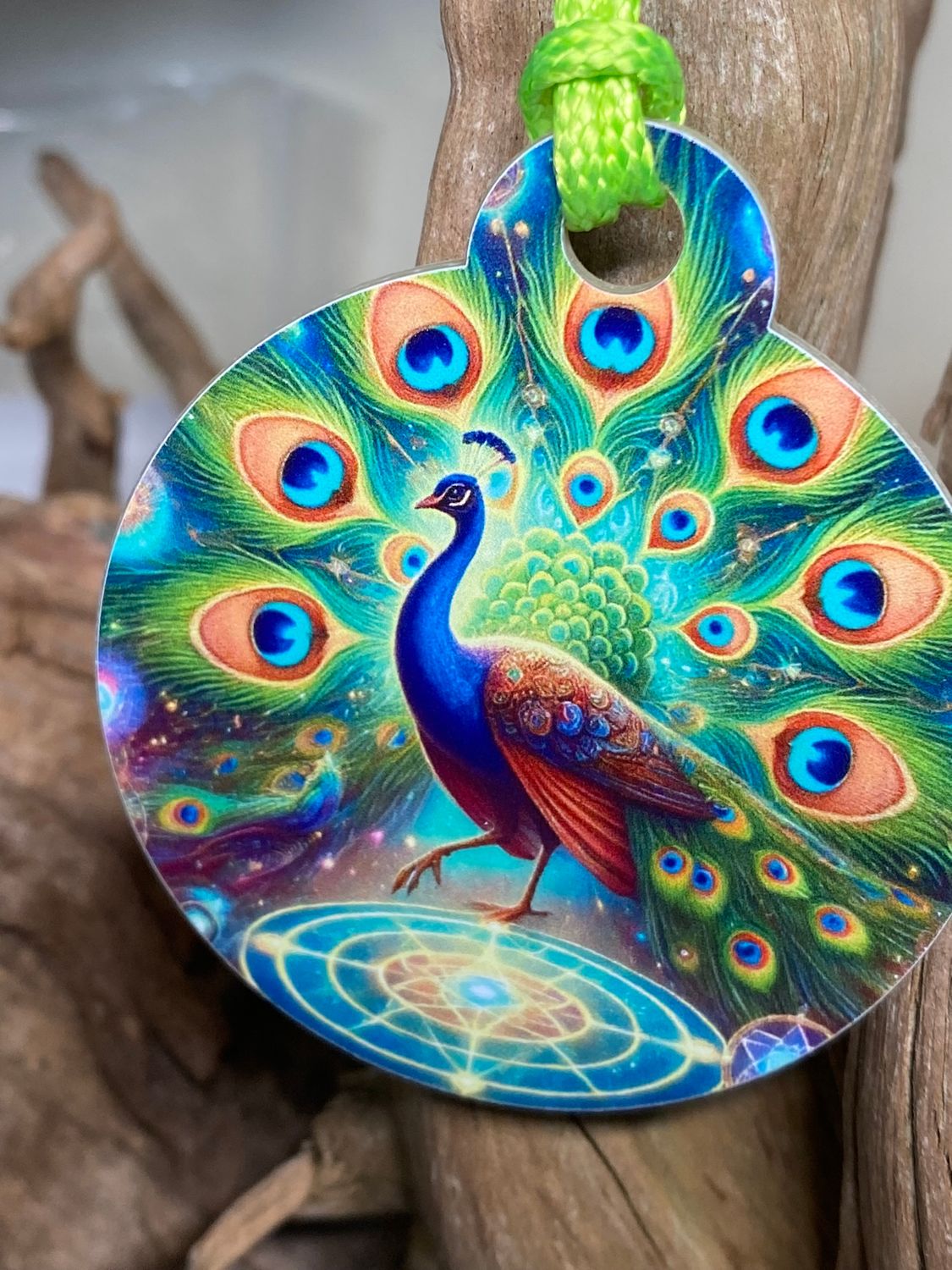 Krafttier Anhänger Pfau – Produktansicht 1