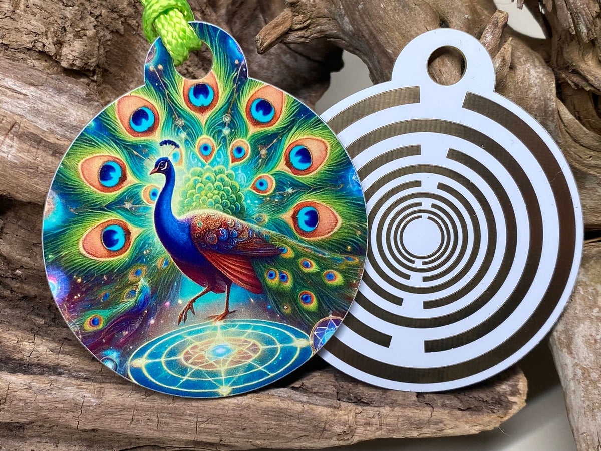 Krafttier Anhänger Pfau – Produktansicht 1