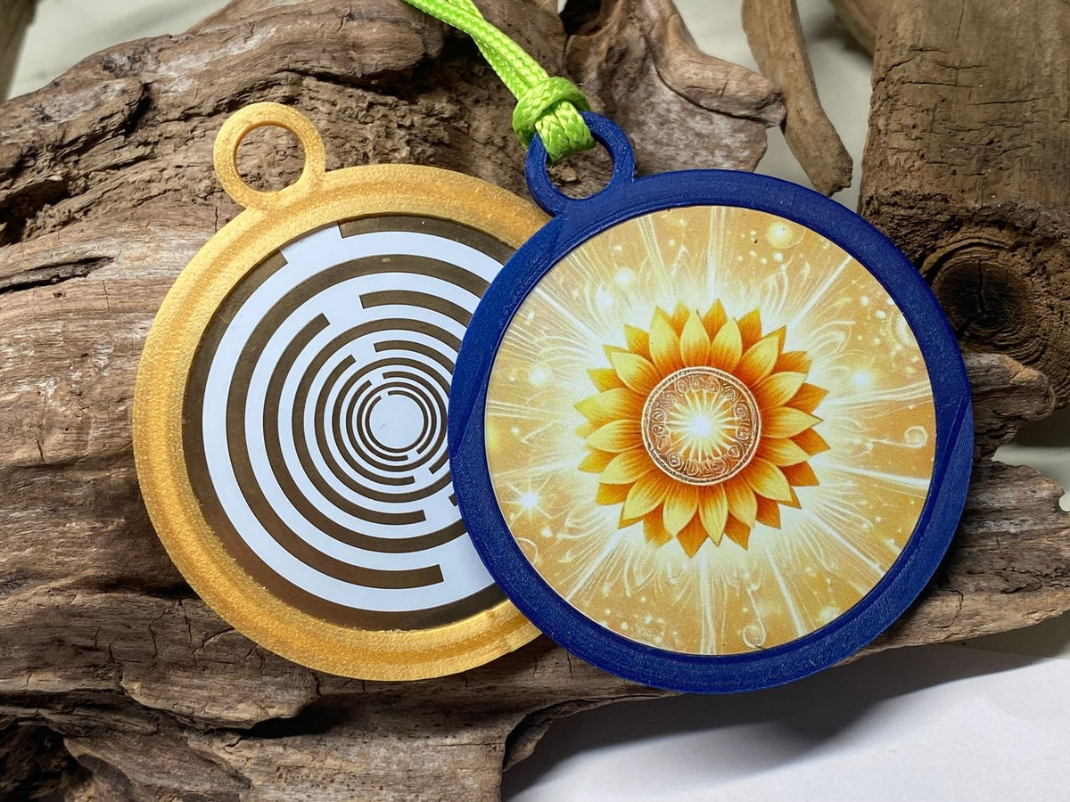 Anhänger Sonnenblume mit PLA Ring (Farbe wählbar) – Produktansicht 3