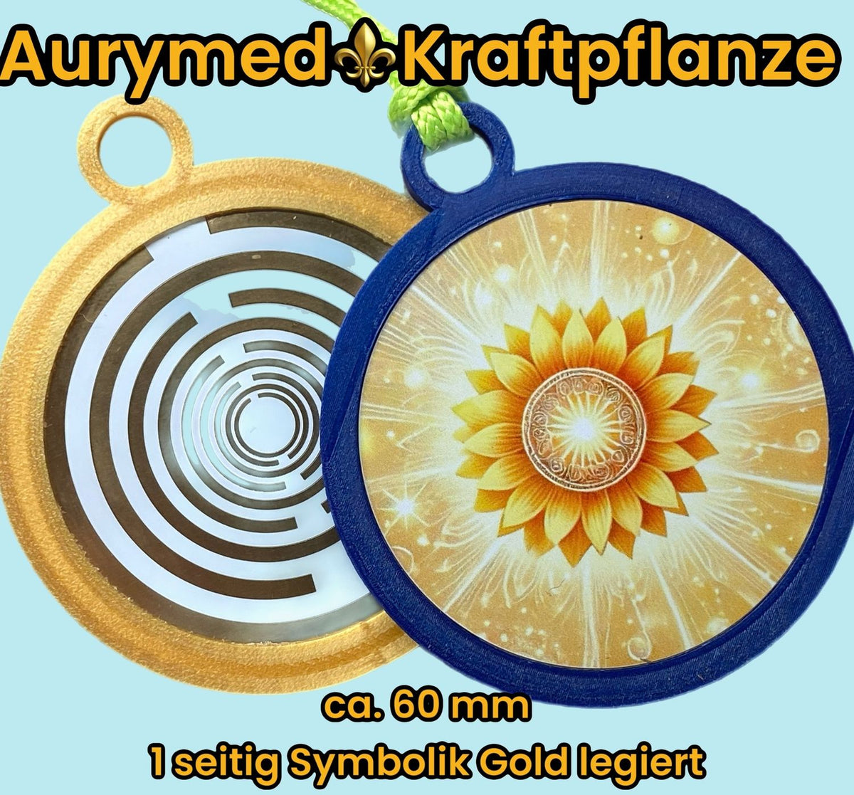 Anhänger Sonnenblume mit PLA Ring (Farbe wählbar) – Produktansicht 17