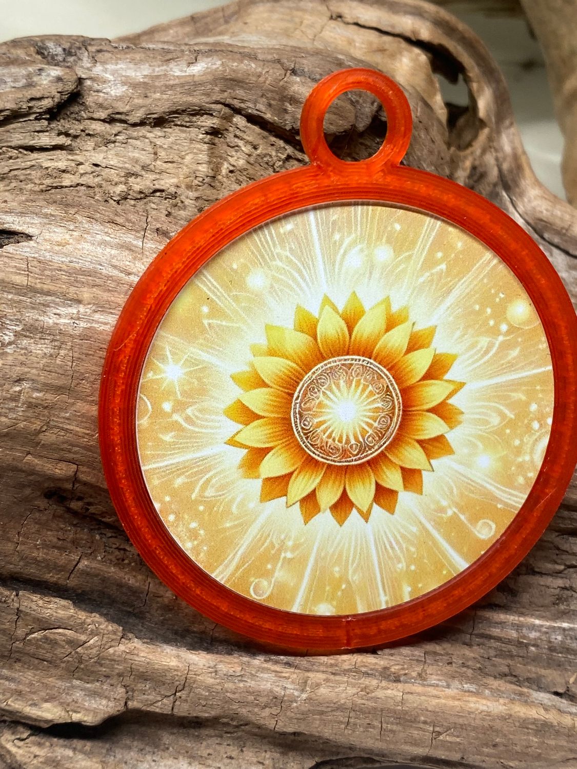 Anhänger Sonnenblume mit PLA Ring (Farbe wählbar) – Produktansicht 14