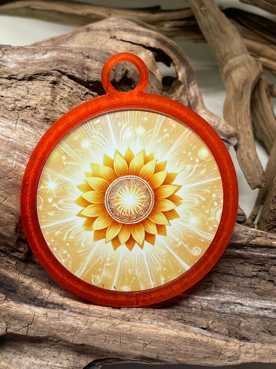 Anhänger Sonnenblume mit PLA Ring (Farbe wählbar) – Produktansicht 21