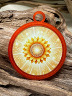 Anhänger Sonnenblume mit PLA Ring (Farbe wählbar) – Produktansicht 5