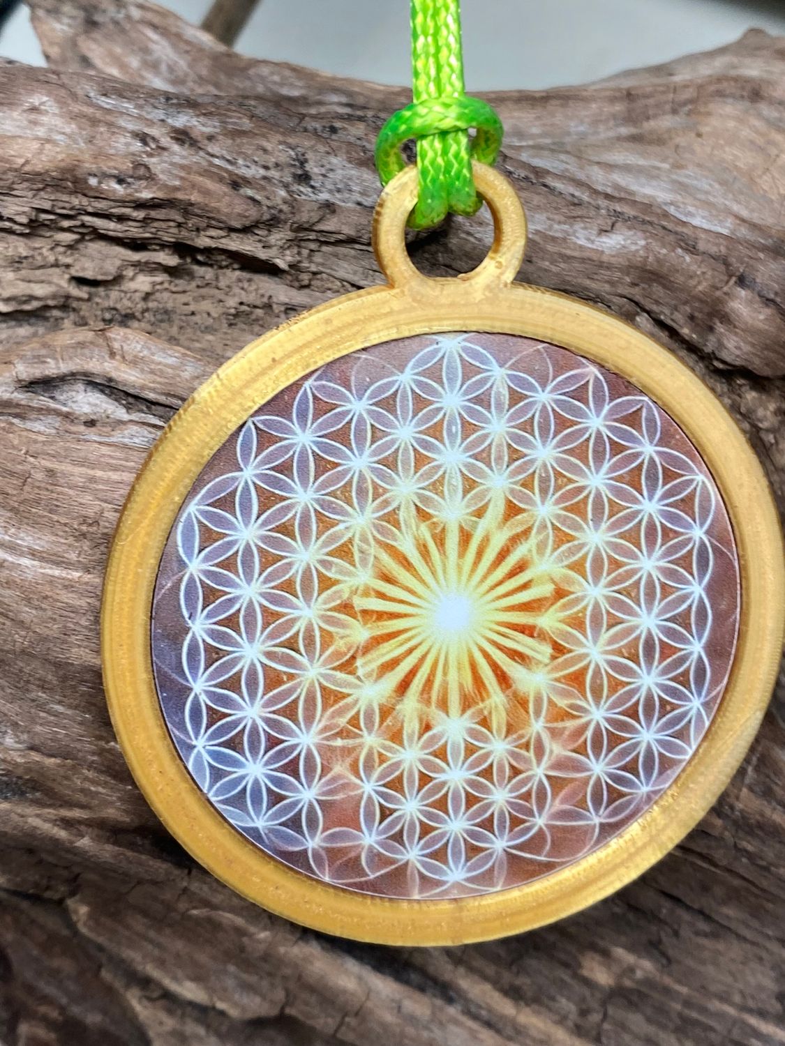 Anhänger Blume des Lebens mit PLA Ring (Farbe wählbar) – Produktansicht 12