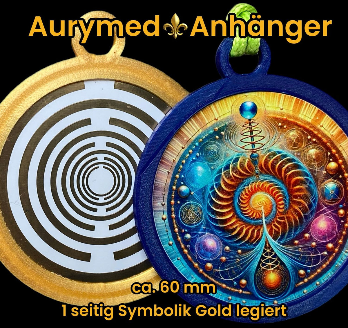 Anhänger Swirl mit PLA Ring (Farbe wählbar) – Produktansicht 14