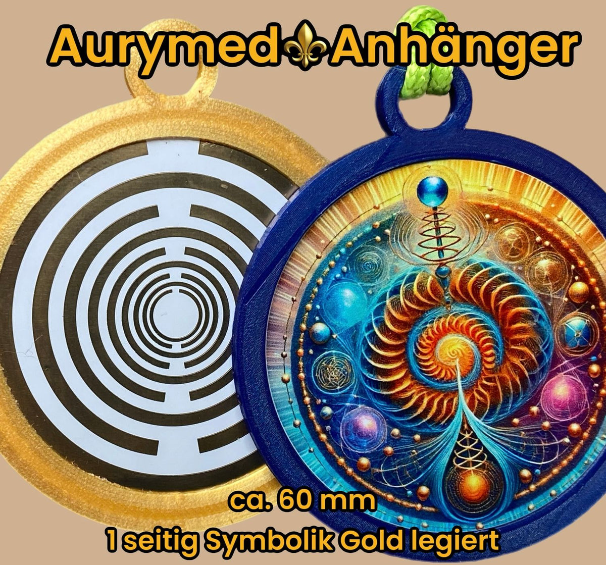Anhänger Swirl mit PLA Ring (Farbe wählbar) – Produktansicht 7