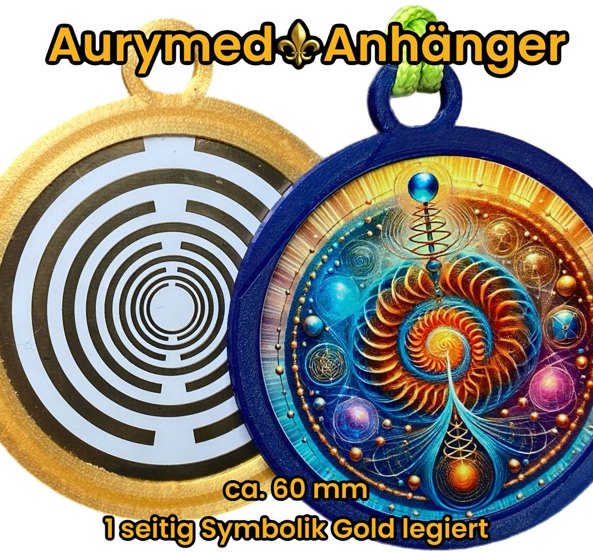 Anhänger Swirl mit PLA Ring (Farbe wählbar) – Produktansicht 1