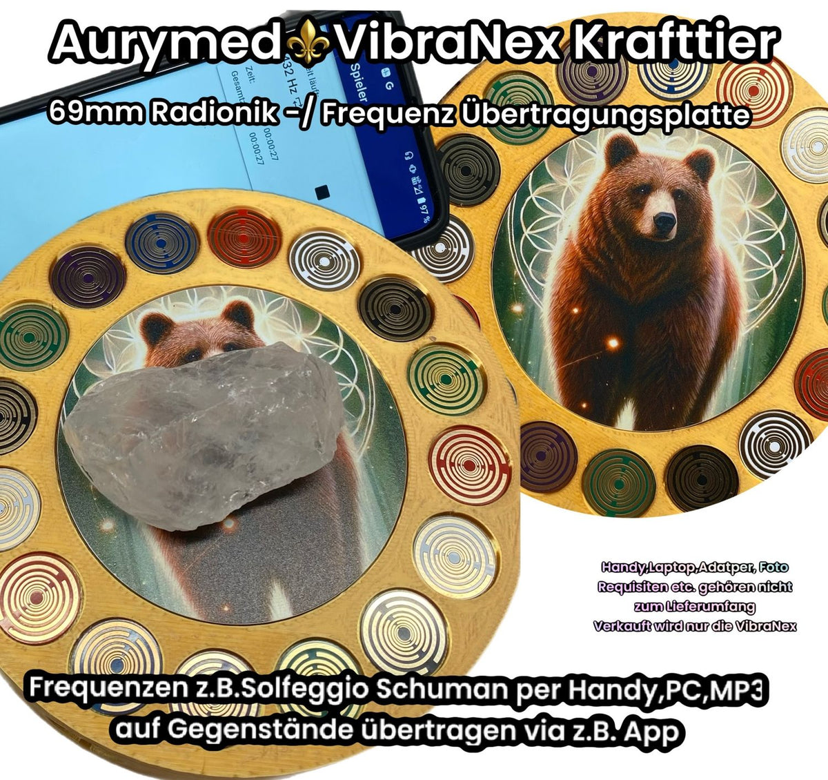 VibraNex Krafttier Braunbär – Farbe & Füllung wählbar – Produktansicht 1