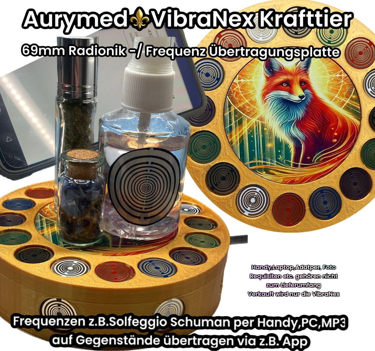 VibraNex Krafttier Fuchs – Farbe & Füllung wählbar – Produktansicht 1
