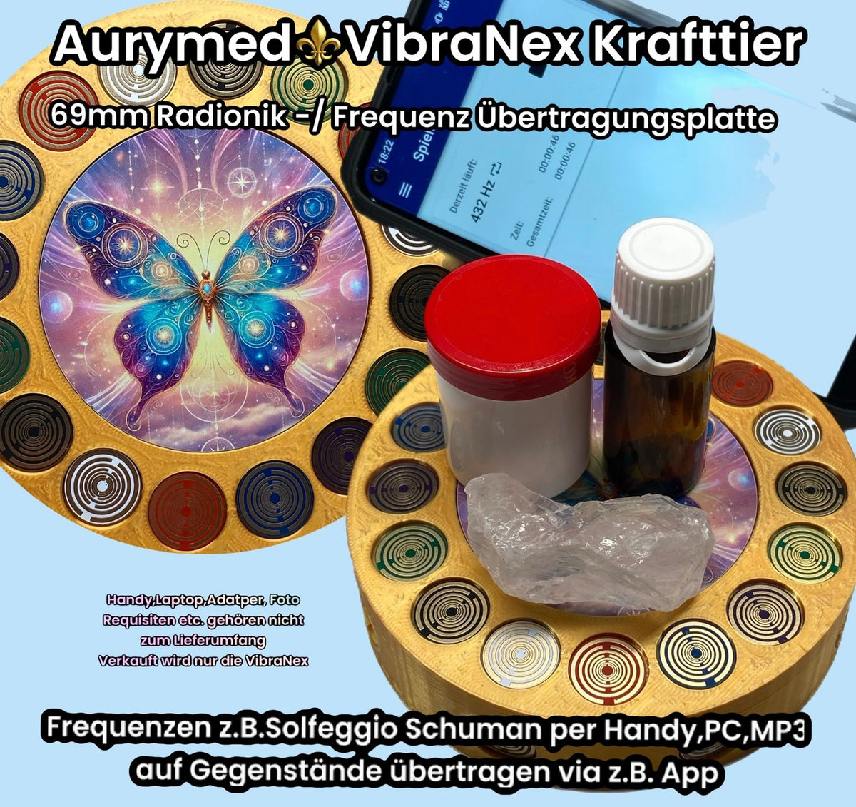 VibraNex Krafttier Schmetterling – Farbe & Füllung wählbar – Produktansicht 19