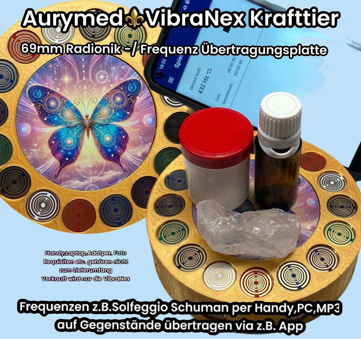 VibraNex Krafttier Schmetterling – Farbe & Füllung wählbar – Produktansicht 13