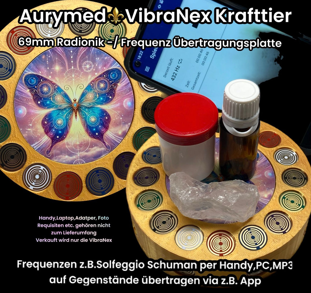 VibraNex Krafttier Schmetterling – Farbe & Füllung wählbar – Produktansicht 32
