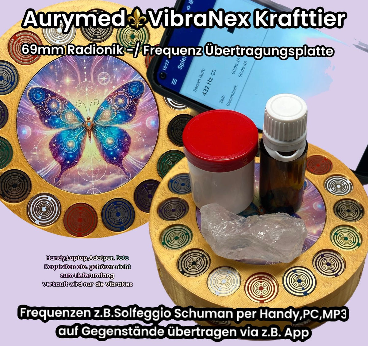 VibraNex Krafttier Schmetterling – Farbe & Füllung wählbar – Produktansicht 26