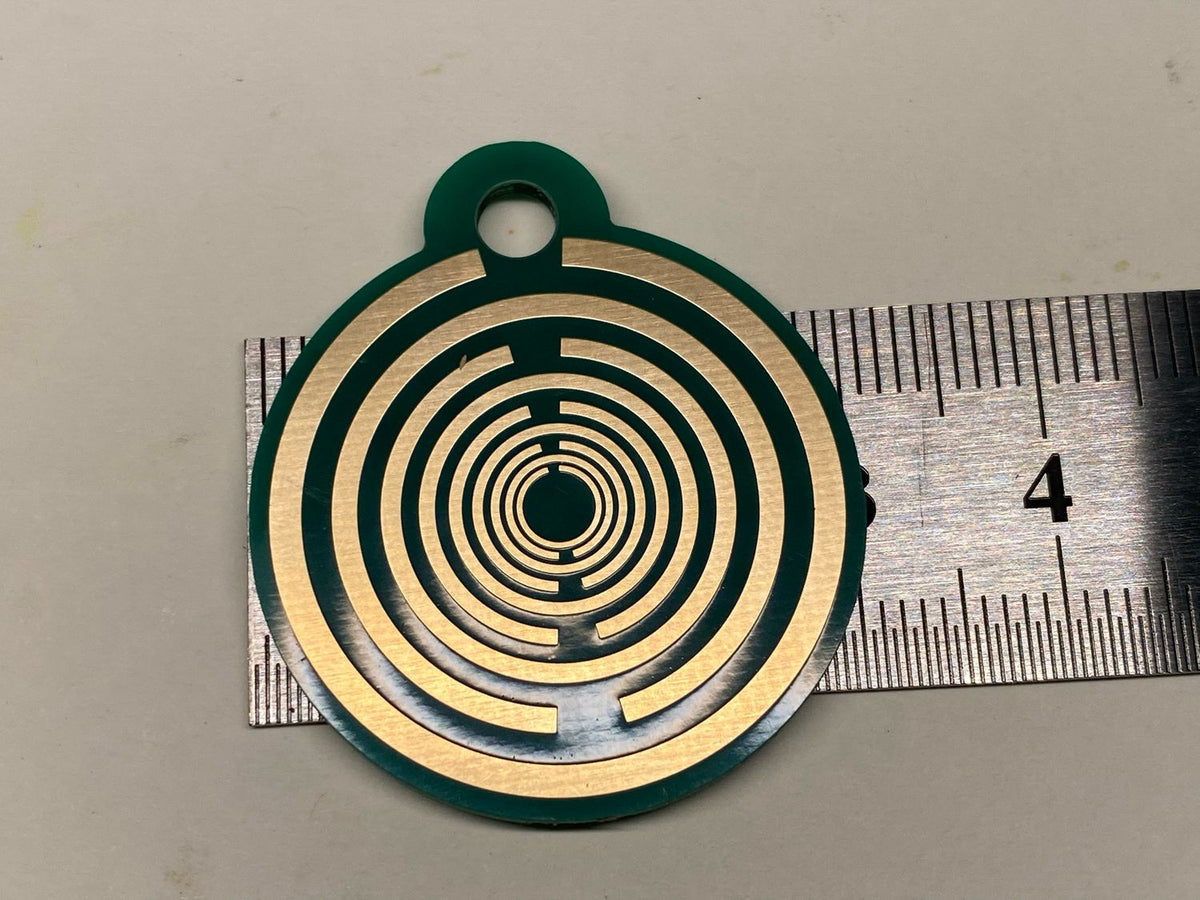 Anhänger Mini Serie rund – einseitig Lakhovsky MWOn Symbol Design – Produktansicht 1