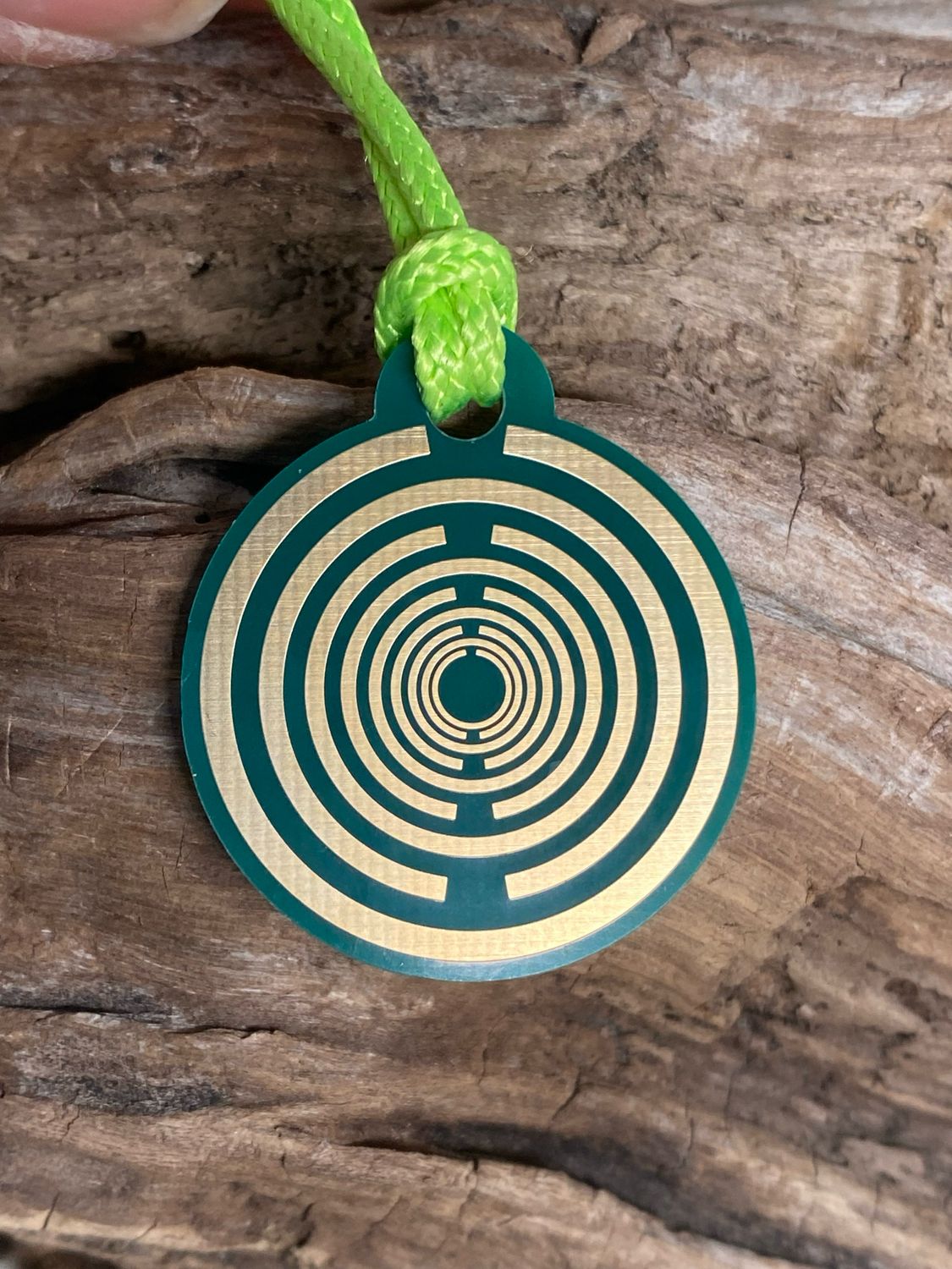 Anhänger Mini Serie rund – einseitig Lakhovsky MWOn Symbol Design – Produktansicht 1