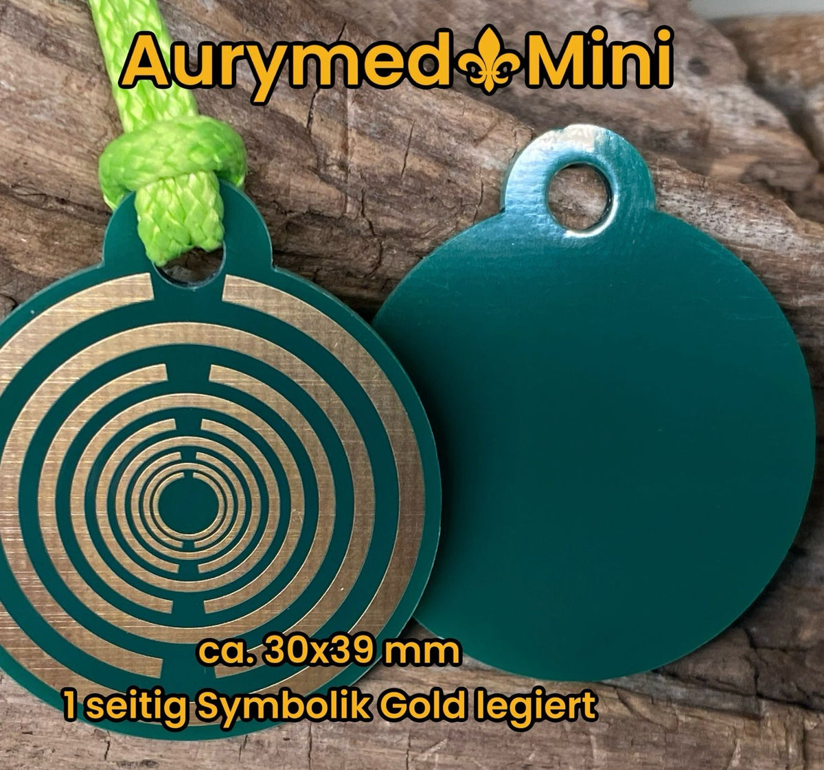 Anhänger Mini Serie rund – einseitig Lakhovsky MWOn Symbol Design – Produktansicht 1