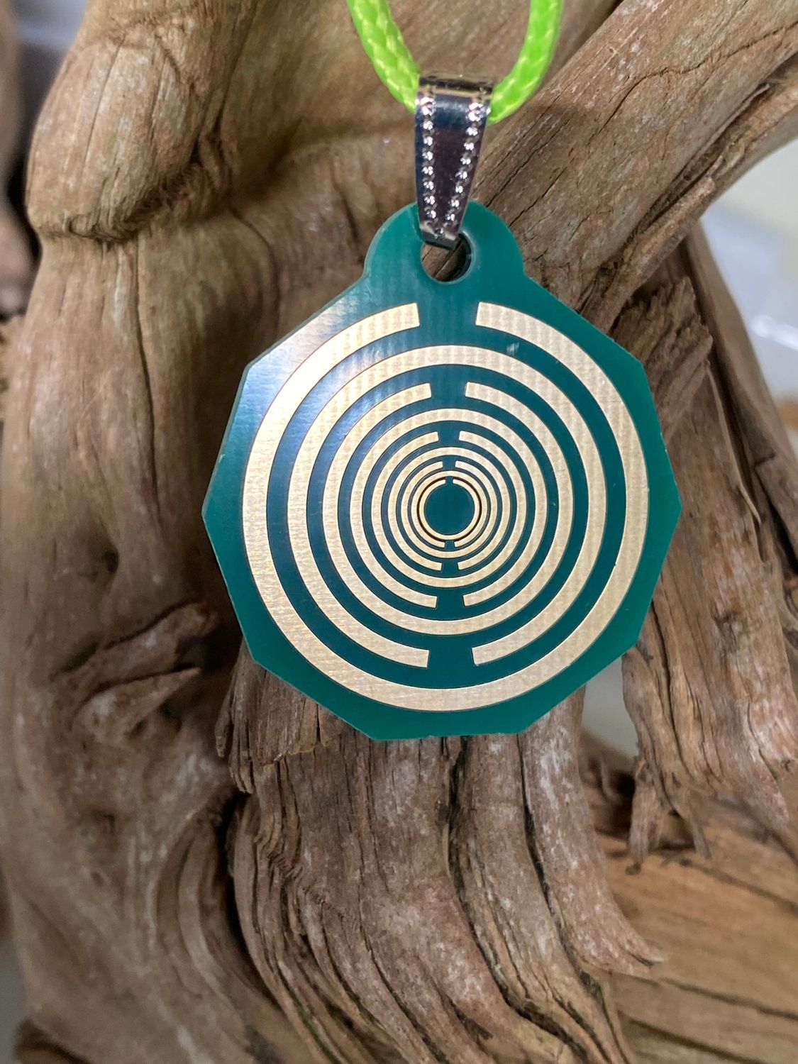 Anhänger Mini Serie eckig – Lakhovsky MWOn Symbol Design – Bifilar / Fermat – Produktansicht 1