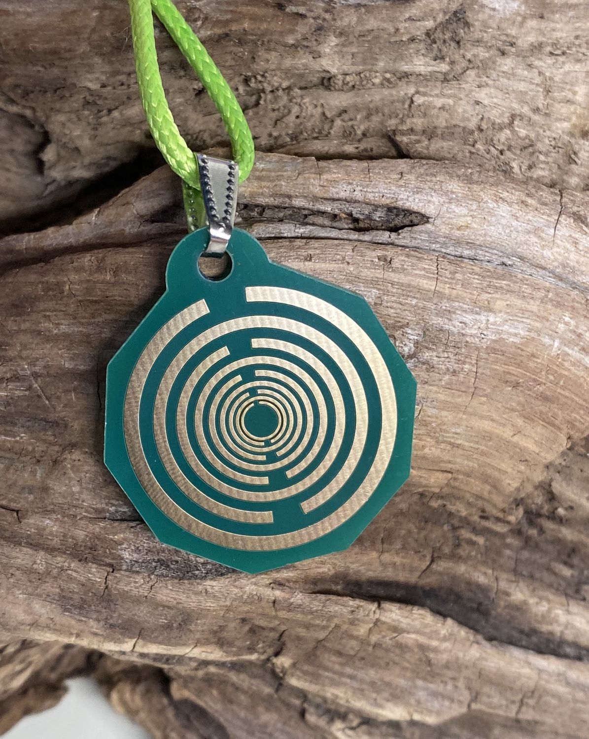 Anhänger Mini Serie eckig – Lakhovsky MWOn Symbol Design – Dodecagram (12 – er Stern) – Produktansicht 1