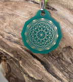 Anhänger Mini Serie eckig – Lakhovsky MWOn Symbol Design – Dodecagram (12 – er Stern) – Produktansicht 1